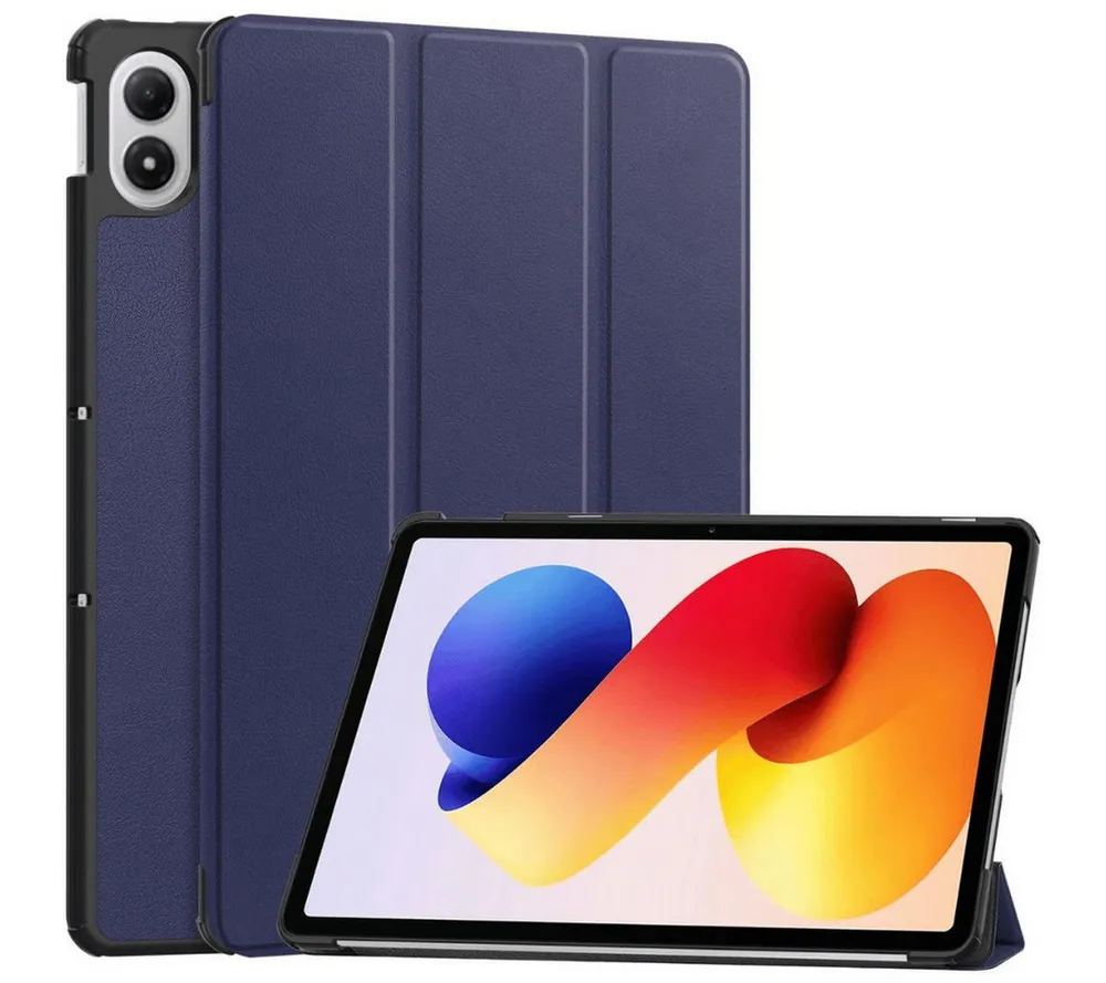 SmartUP Tablet-Hülle für Xiaomi Redmi Pad 2 Pro Klapphülle Tasche Case Cover Schutzglas 9H 12,1 Zoll, integrierte Standfunktion, integrierter Magnetverschluss