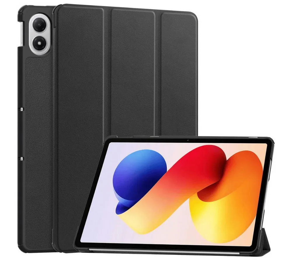 SmartUP Tablet-Hülle für Xiaomi Redmi Pad 2 Pro Klapphülle Tasche Case Cover Schutzglas 9H 12,1 Zoll, integrierte Standfunktion, integrierter Magnetverschluss