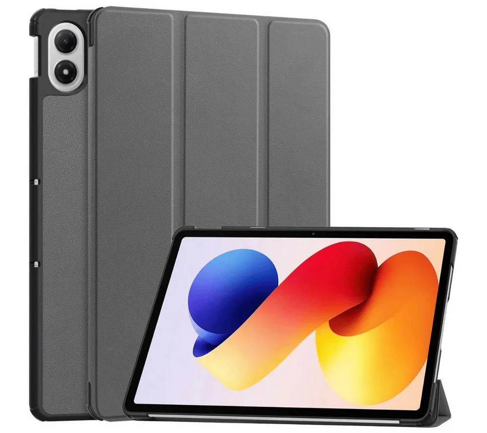 SmartUP Tablet-Hülle für Xiaomi Redmi Pad 2 Pro Klapphülle Tasche Case Cover Schutzglas 9H 12,1 Zoll, integrierte Standfunktion, integrierter Magnetverschluss