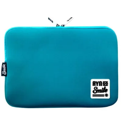 Smile-Hülle für Laptop und Tablet bis 14 Zoll, Neopren, Blau