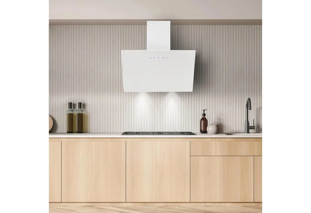 SNDOAS Wandhaube Dunstabzugshaube 60cm, kopffrei, mit 700 m³/h starker Saugleistung Dunstabzugshaube 60cm, kopffrei, mit 700 m³/h starker Saugleistung, Touchscreen & LED, 3 Stufen, Abluft/Umluft, Energieklasse A++