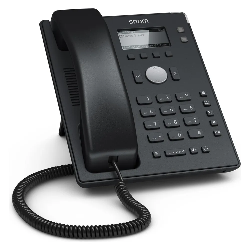 IP-Telefon Snom D120 Schwarz 2 Leitungen Kabelgebunden PoE