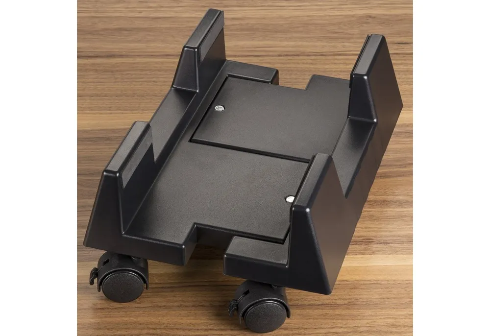 SO-TECH® Halterung Computerständer PC Ständer rollbar, (rollbar verstellbar feststellbar, schwarz)