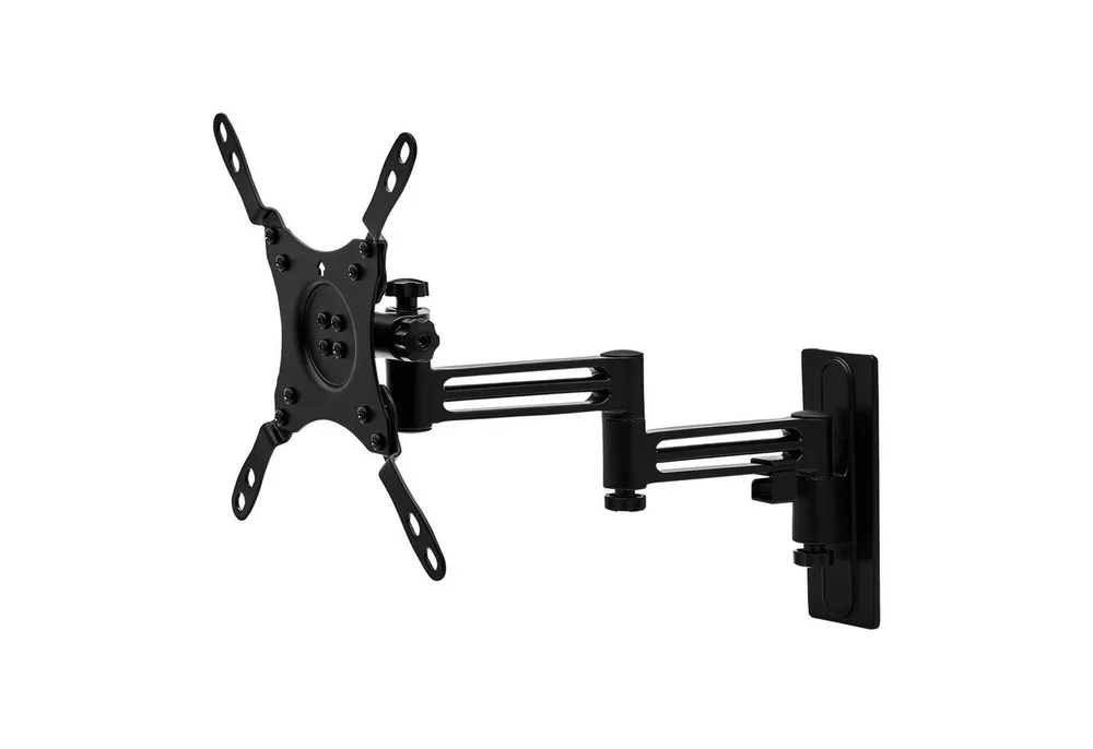 SO-TECH® TV-Wandhalterung TV-Halterung 2-armig Drehen Neigen Ausschwenken Feststellen, (bis 43 Zoll, 13-43 Zoll, ideal für Wohnmobil, mit Befestigungsmaterial)