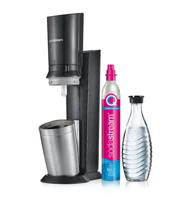 SodaStream Wassersprudler SodaStream Crystal 3.0 Metall, Edelstahl Schwarz