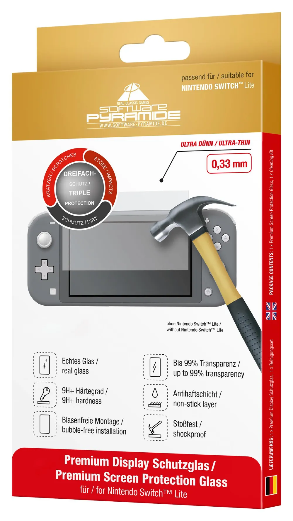 Switch Lite: Schutzglas Schutzglas