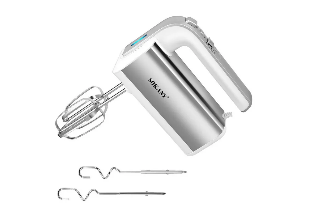 SOKANY Handmixer 800W, Handrührgerät 5 Geschwindigkeiten mit Turbo, 800 W