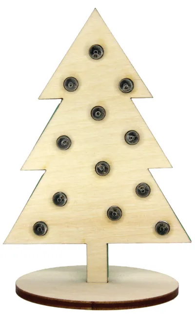 SOL-EXPERT Lötbausatz Weihnachtsbaum mit Kerzen-LEDs, 76335
