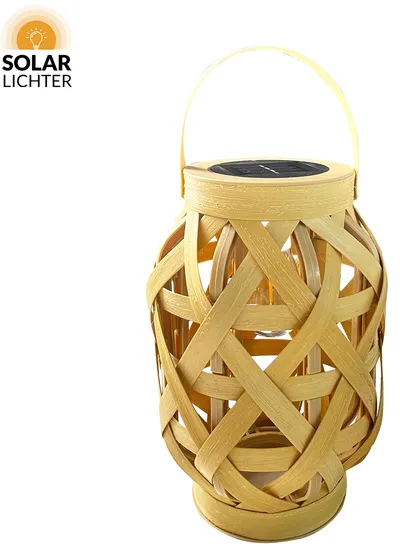 SOLAR LICHTER Solar LED-Akku-Rattanleuchte Solar S, 2700 K