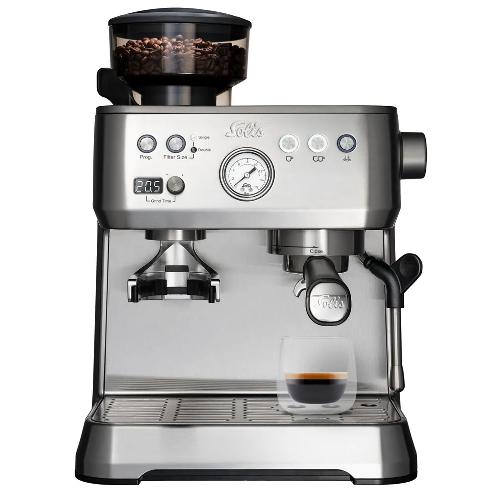 Grind&Infuse PERFETTA (1019) silber Siebträger-Espressomaschine