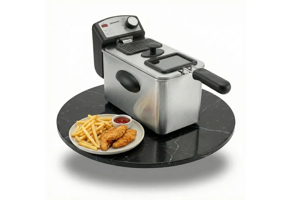 Sommertal Fritteuse, 2000 W, Öl Fritteuse 130–200°C Deep Fryer für Pommes EF2000