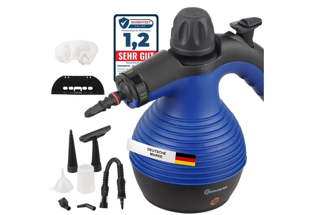 Sommertal Handdampfreiniger Sommertal Dampfreiniger Handgerät SC350, Kompakter Hand-Dampfreiniger für alles – Polstermöbel, Fliesen, Böden
