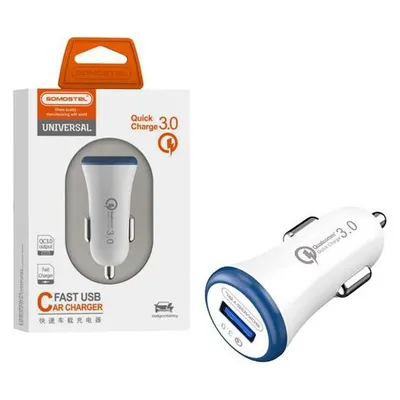 Somostel AUTOLADEGERÄT 3A WEISS 3100mA SCHNELLLADUNG QC 3.0 SMS-A46