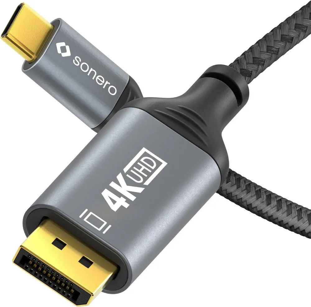 sonero Sonero® 4K USB-C auf DisplayPort Kabel, DisplayPort Stecker auf USB-C Video-Kabel