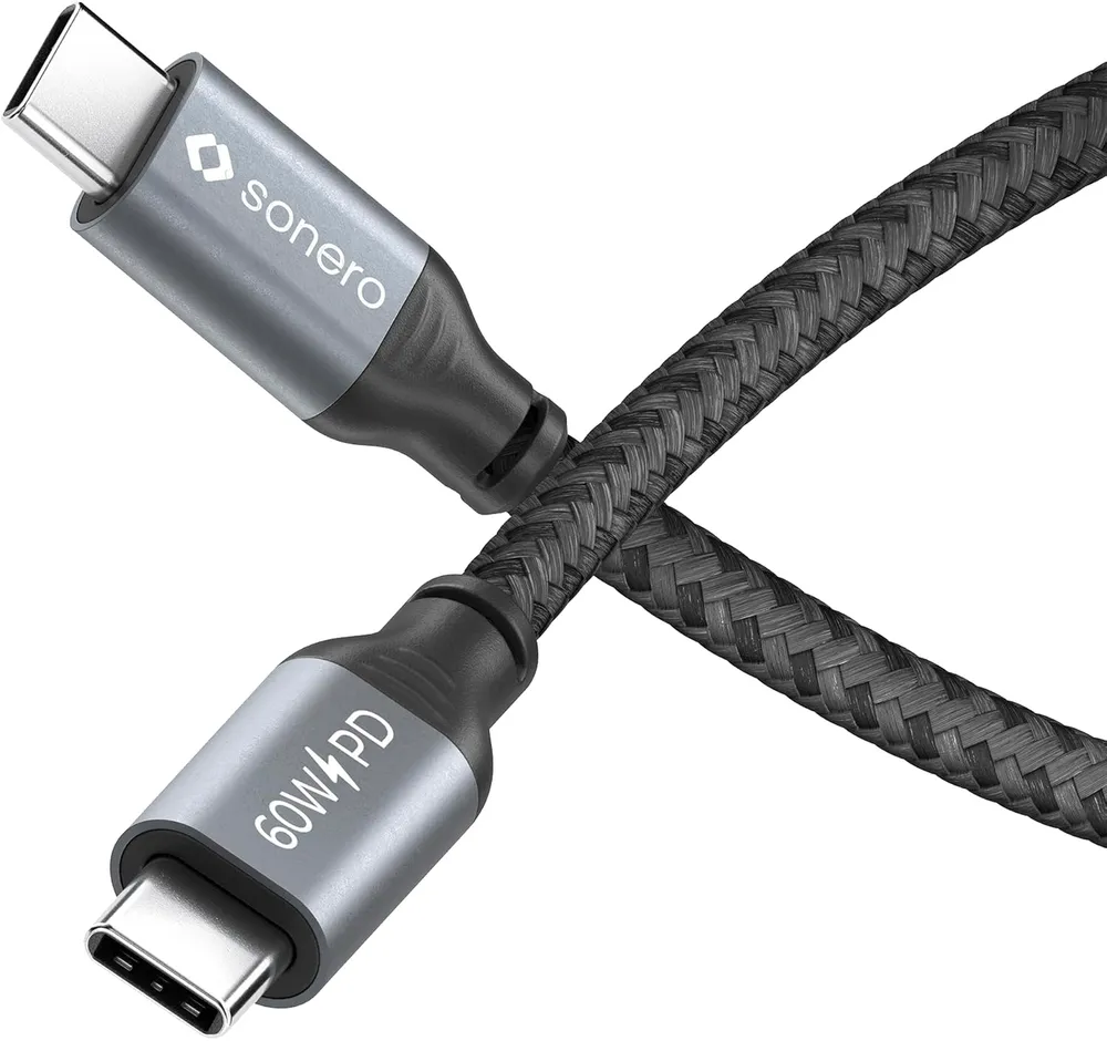 SONERO USB-C Kabel SPC-U300-015 60W PD 1,5m grau-schwarz