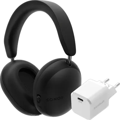 Sonos Ace Schwarz + BlueBuilt Power-Delivery-Ladegerät mit USB-C