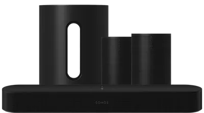 Sonos Beam Gen 2 Schwarz + Era 100 SL Heimkino-Set Schwarz