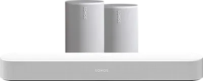 Sonos Beam Gen. 2 Weiß + 2x Era 100 Weiß