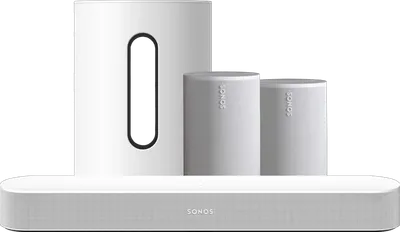 Sonos Beam Gen. 2 Weiß + 2x Era 100 Weiß + Sub Mini Weiß