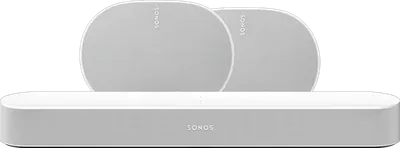 Sonos Beam Gen. 2 Weiß + 2x Era 300 Weiß