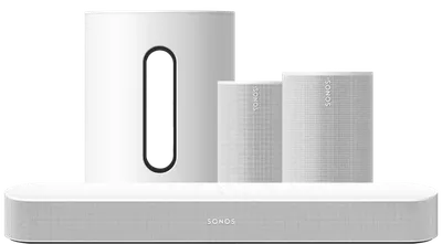 Sonos Beam Gen 2 Weiß + Era 100 SL Heimkino-Set Weiß