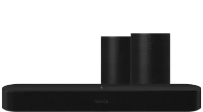 Sonos Beam Gen2 Schwarz + Era 100 SL Doppelpack Schwarz