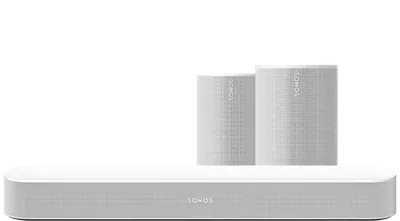 Sonos Beam Gen2 Weiß + Era 100 SL Doppelpack Weiß