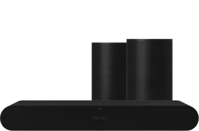 Sonos Ray Schwarz +  Era 100 SL Doppelpack Schwarz
