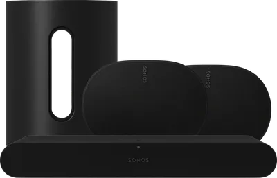 Sonos Ray Schwarz + Era 300 Schwarz + Sub Mini Schwarz