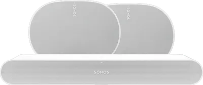 Sonos Ray Weiß + 2x Era 300 Weiß