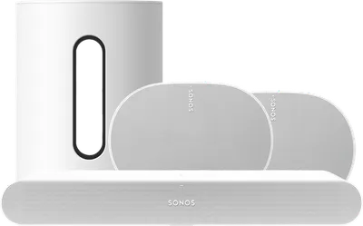 Sonos Ray Weiß + 2x Era 300 Weiß + Sub Mini Weiß