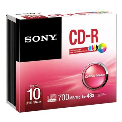 CD-R Sony 10CDQ80PS 48x 700 MB 10 Einheiten