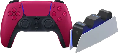 Kabelloser Controller Sony PlayStation 5 DualSense Cosmic Red + BlueBuilt-Ladestation
