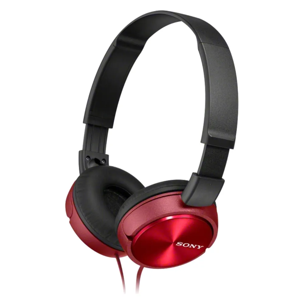 Sony MDR-ZX310AP kabelgebundene Kopfhörer rot mit Mikrofon für Anrufe