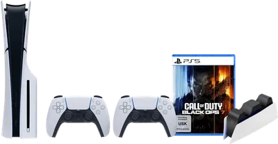 PlayStation 5 Slim mit Laufwerk + Black Ops 7 + Zusätzlicher Controller Weiß + Ladestation