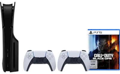 PlayStation 5 Slim mit Laufwerk + Black Ops 7 + Schwarze Cover + Zusätzlicher Controller Weiß