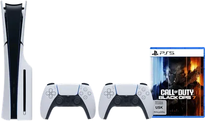 PlayStation 5 Slim mit Laufwerk + Call of Duty: Black Ops 7 + Zusätzlicher Controller Weiß