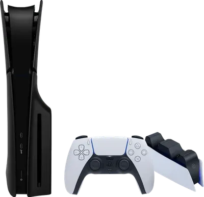 PlayStation 5 Slim mit Laufwerk + Schwarze Cover + Ladestation