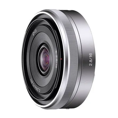 Sony SEL16F28 E 16 mm F2.8 SLR-Objektiv Typ E, Silber