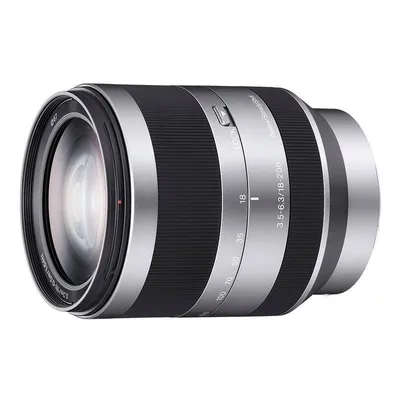 Sony SEL18200 Objektiv 18-200 mm F3.5-6.3 OSS Typ E Silber