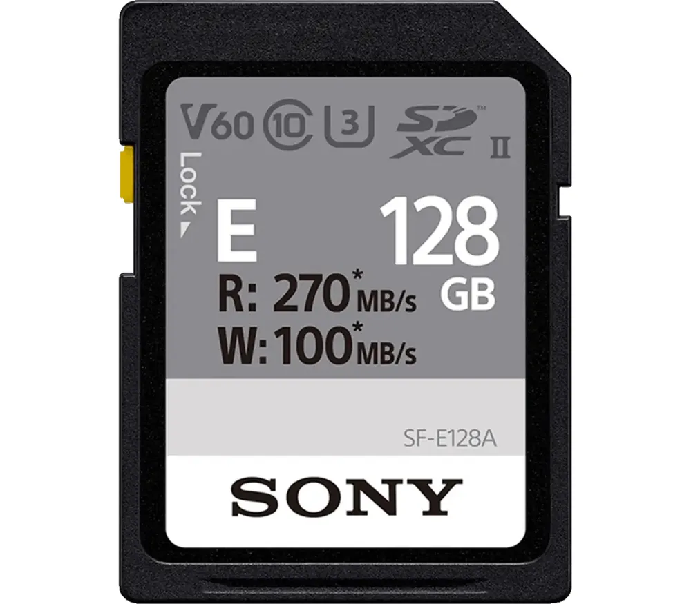 Sony SDXC E series 128GB UHS-II Class 10 U3 V60 | sfe128a | Extended Capacity SD (SDXC)