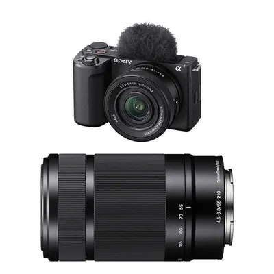 Spiegellose Kamera Sony Alpha ZV-E10 II 26MP 16-50mm 55-210mm WiFi
