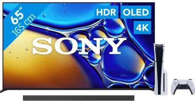 Sony 65 Zoll Bravia 8 II 4K QD-OLED + Sony Bravia Theatre Bar 9 Schwarz + PlayStation 5