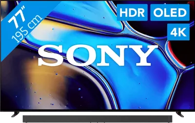 Sony 77 Zoll Bravia 8 OLED 4K (2024) + Sony Bravia Theatre Bar 9 Schwarz