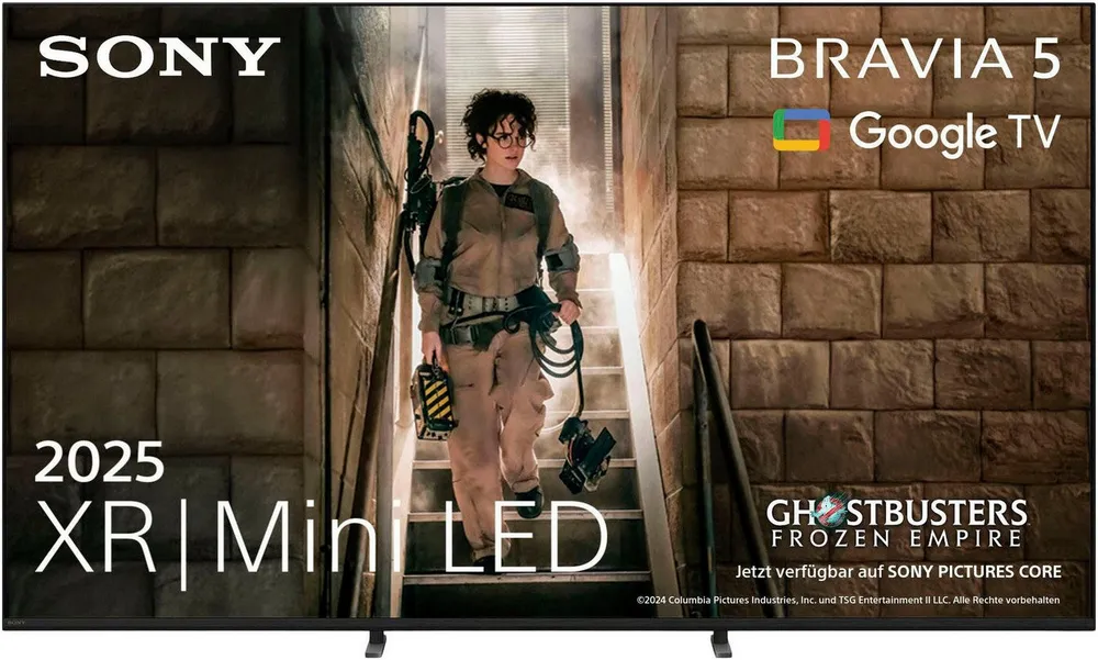 Sony K-75XR5 Mini-LED-Fernseher (189 cm/75 Zoll, 4K Ultra HD, Android TV, Smart-TV, Google TV, AI XR-Proz., Multi-Audio, Dolby Vision/Atmos, IMAX, Google/Apple Cast)