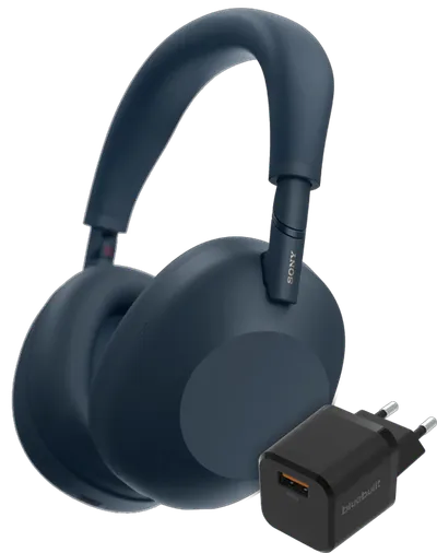 Sony WH-1000XM6 Blau + BlueBuilt Quick-Charge-Ladegerät