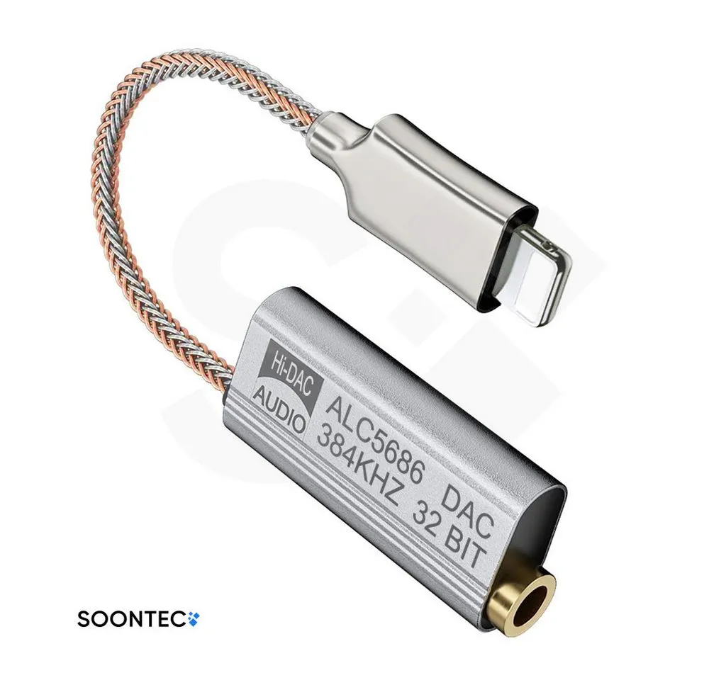SOONTEC HI DAC Soundkarte ALC5686 16-32Ω 125dB PCM 32b/384kHz Digital Decoder Kopfhörerverstärker (Sehr Klare Klangqualität mit reduzierten Hintergrundgeräuschen)