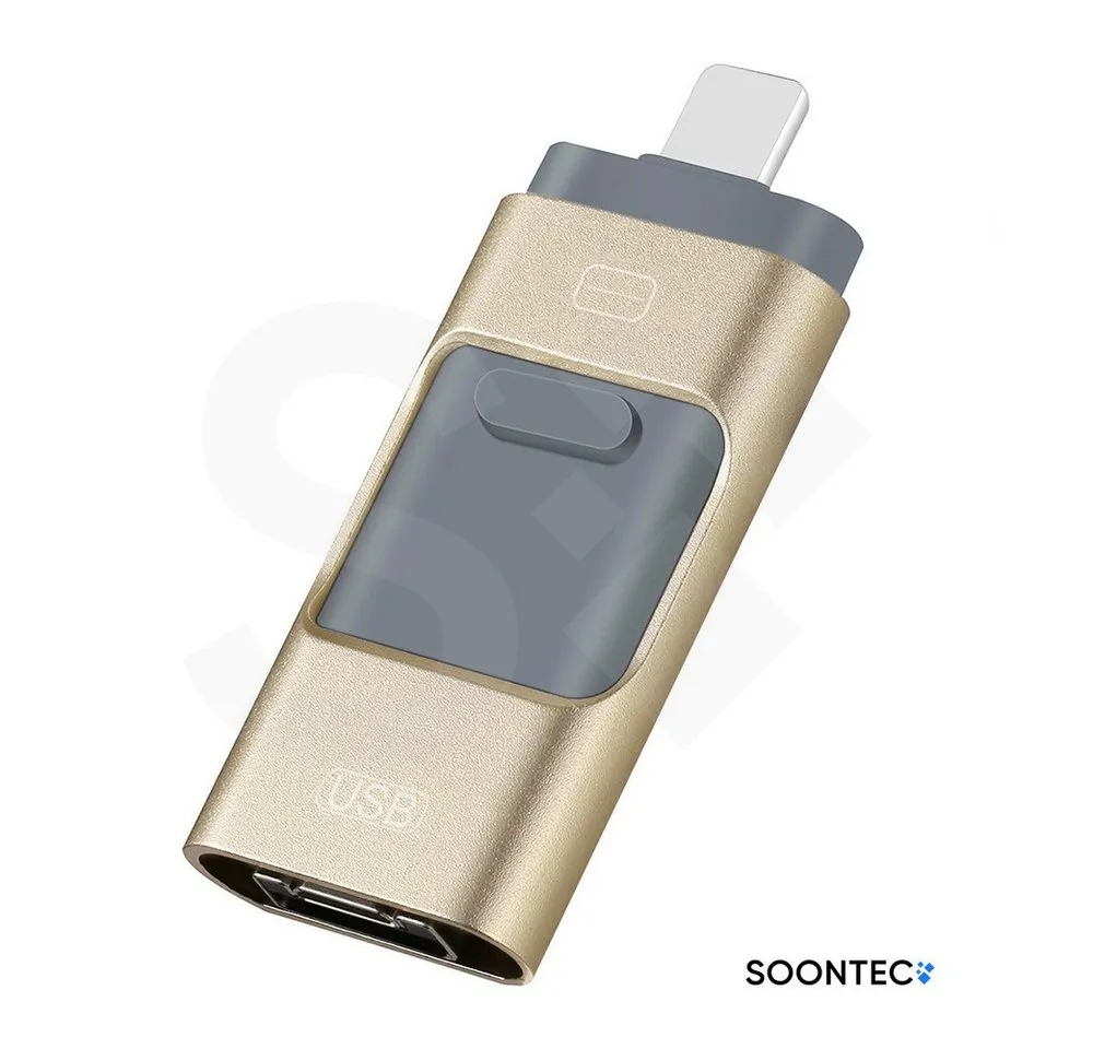 SOONTEC SOONTEC 3.0 USB-Stick 3 in 1 MICRO USB / USB / Lightning für iPhone USB-Stick (Lesegeschwindigkeit 80,00 MB/s)