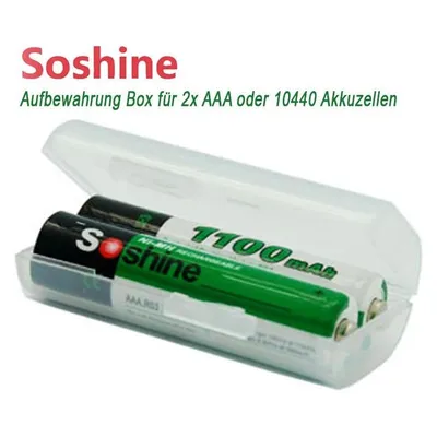 Soshine Aufbewahrungsbox für 2x AAA oder 10440 Akkuzellen
