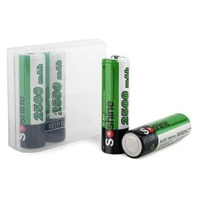 Soshine Kunststoffbox für 4x 14500 oder 4x AA transparent